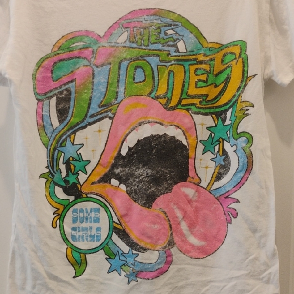 Rolling Stones Psychedelic Crop Top XS Like New